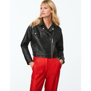 Bernardo Black Faux Vegan Leather Jacket XS B2290